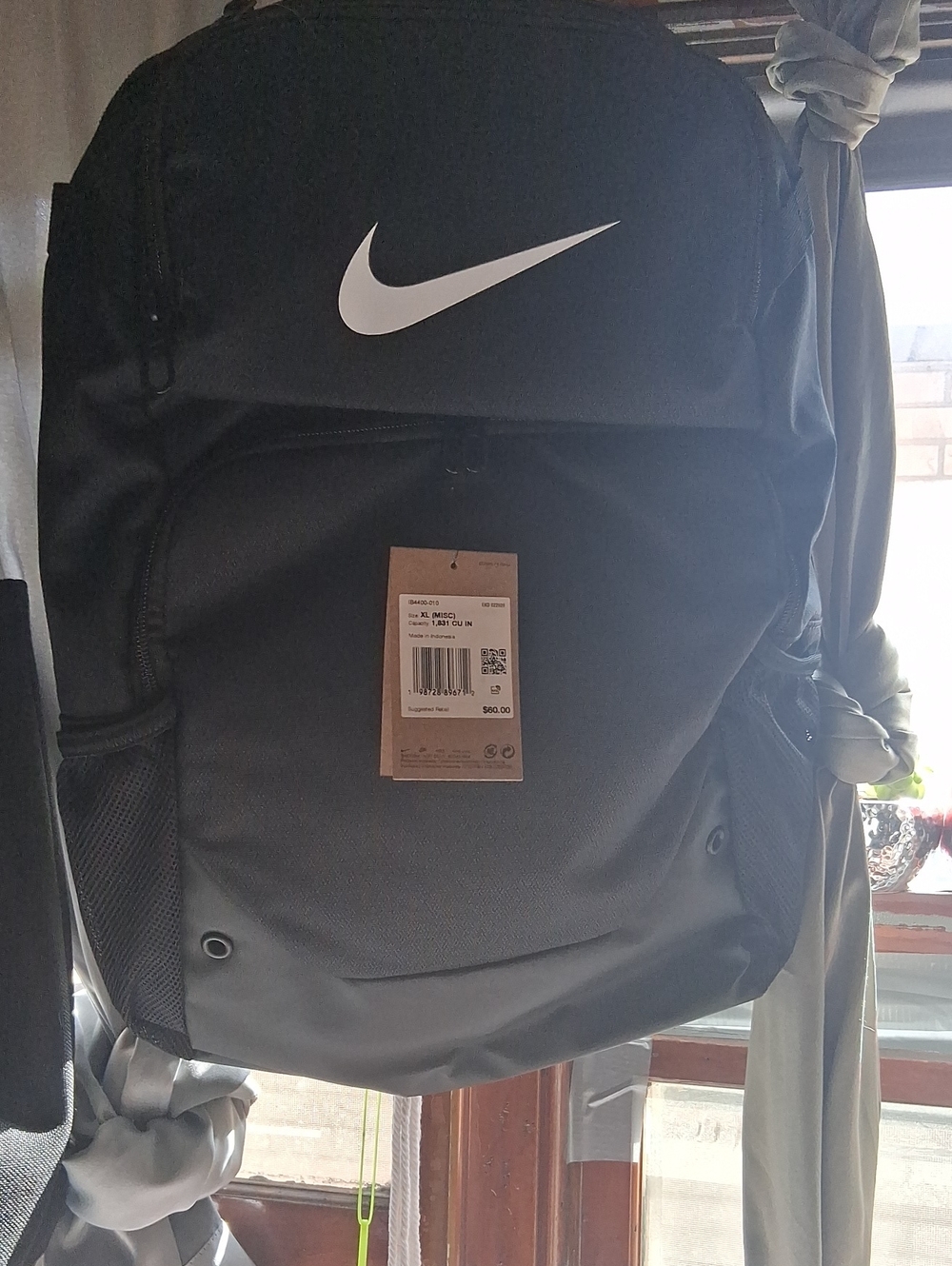 Nike Black Backpack with White Swoosh - Classic Everyday Pack